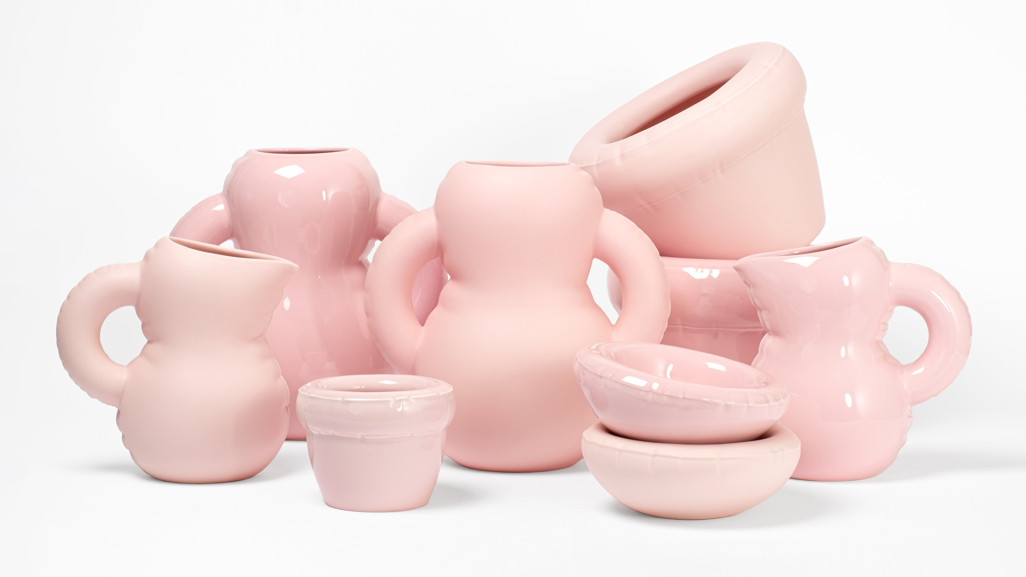 Home-Studyo-Blow-Up-Collection-Jug-Vase-Planter-Light-Blue-Yellow-Coral