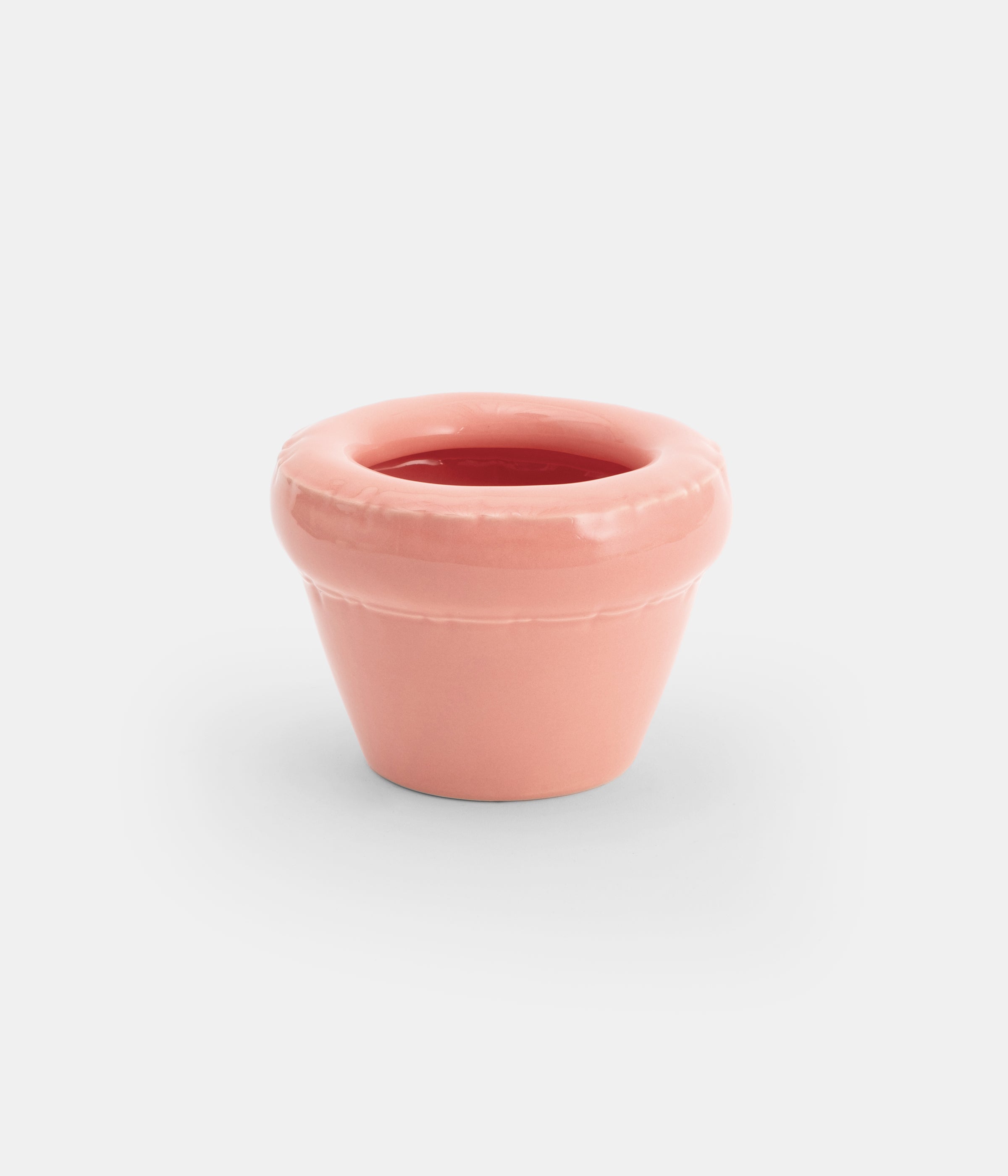 Small planter 'LOUIS' Flamingo Gloss