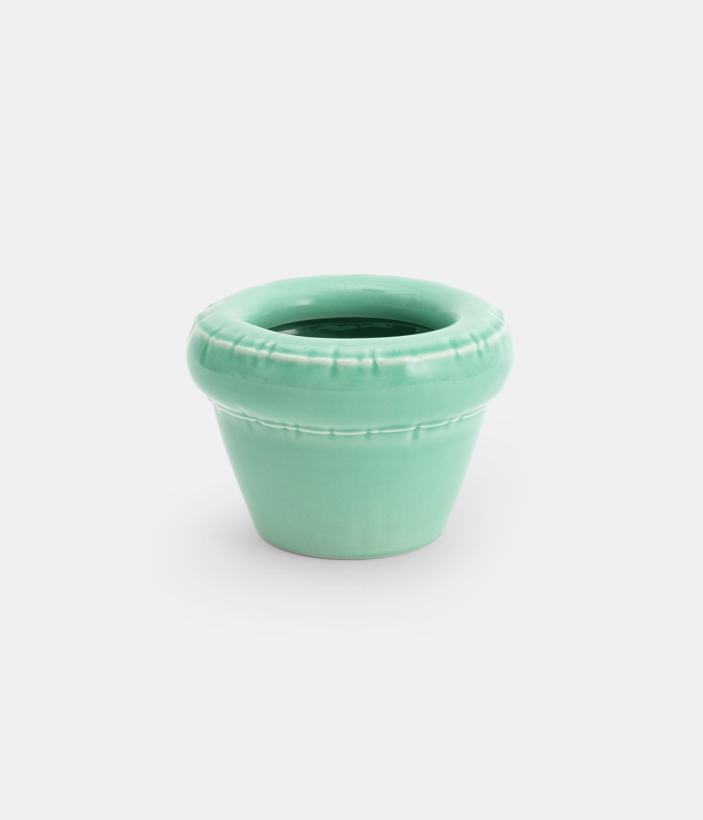 Small planter 'LOUIS' Seafoam Gloss
