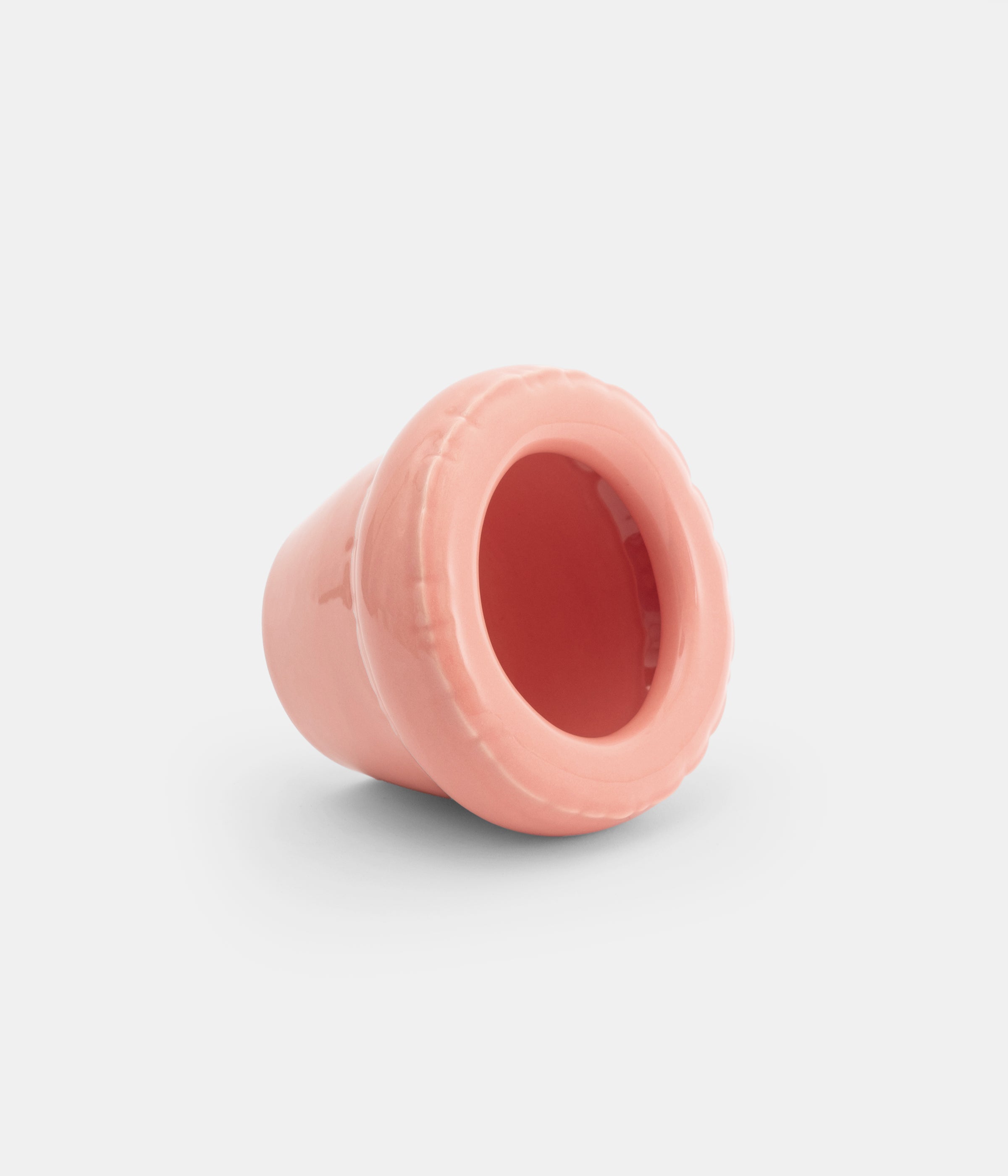 Small planter 'LOUIS' Flamingo Gloss