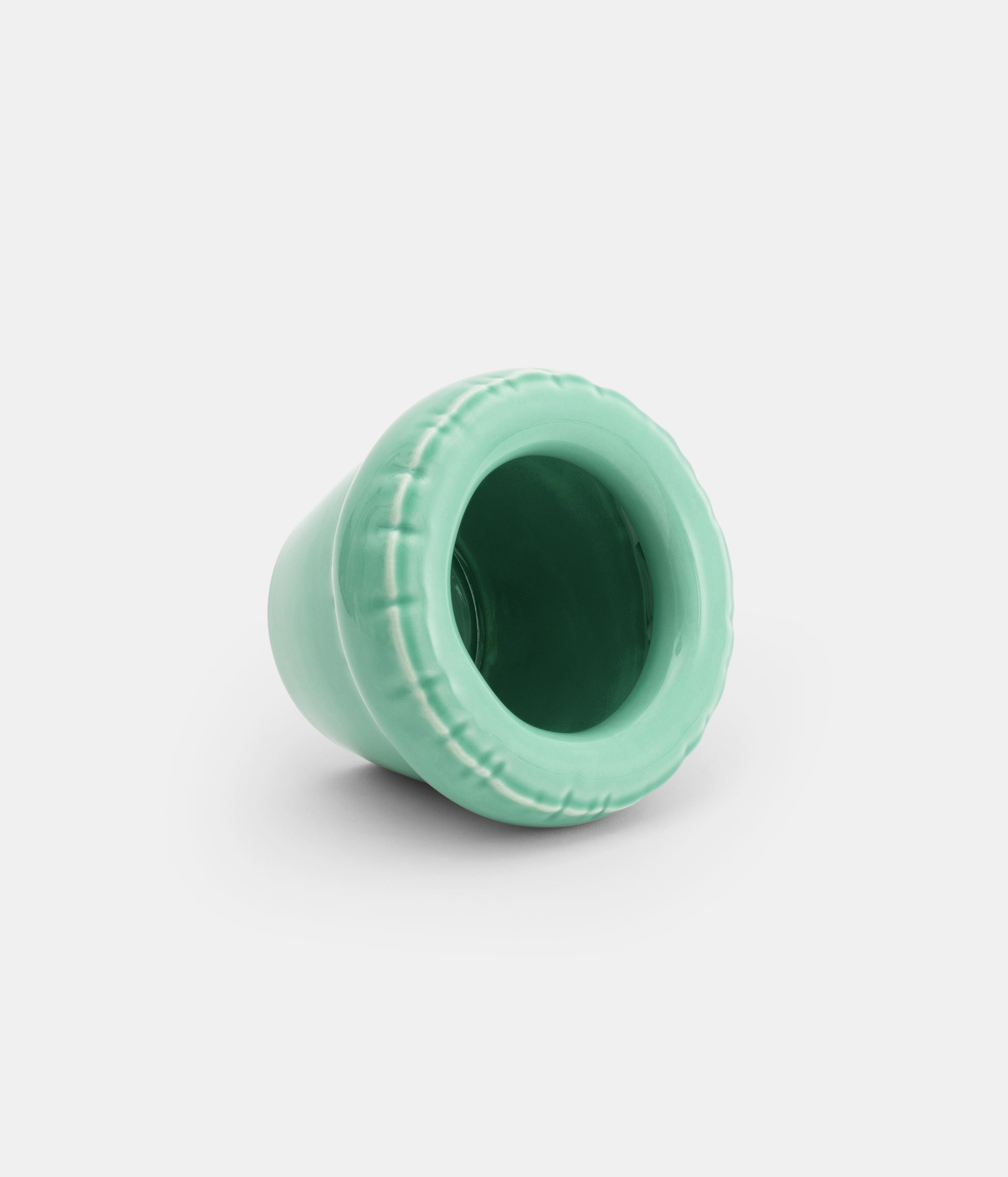 Small planter 'LOUIS' Seafoam Gloss