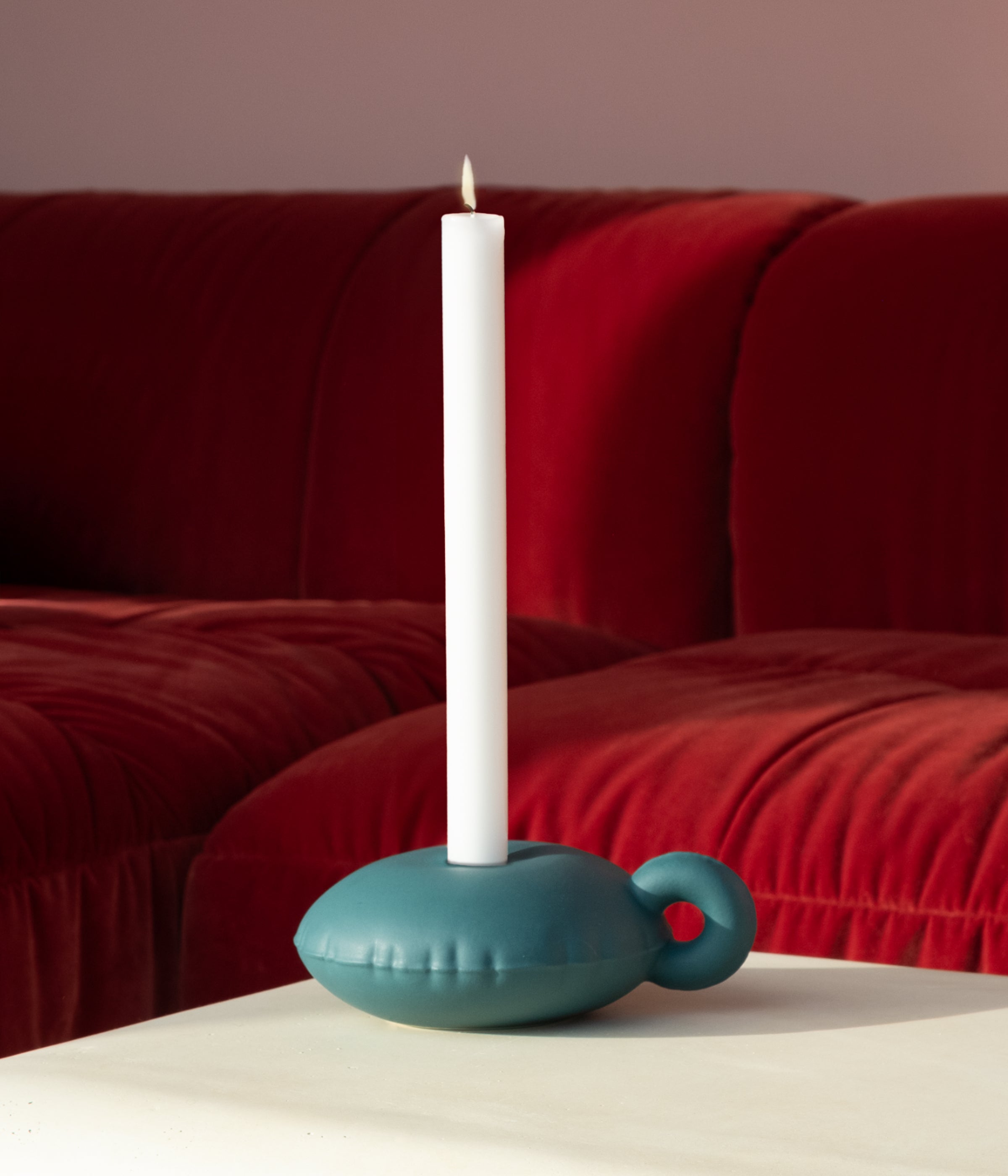 Candle holder 'CANDY' Teal